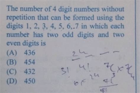 4 digit number without repetition